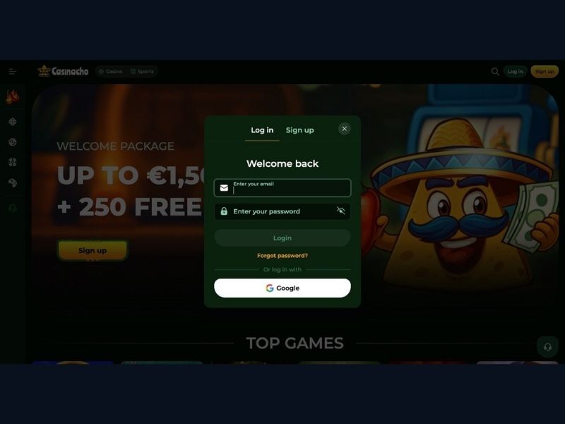 Das Willkommenspaket von Casinacho Casino für deutsche Spieler